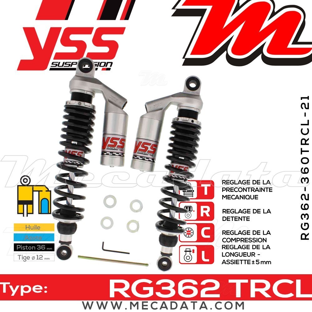 Amortisseur YSS RG362 TRC ~ Kawasaki ZRX 1100 C (ZRT10CCA) ~ Annee 2000