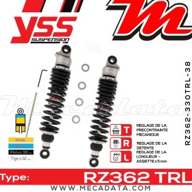Amortisseur YSS RZ362 TRL ~ Yamaha VMX-12 1200 F (V-Max) (2WE) ~ Annee 1994