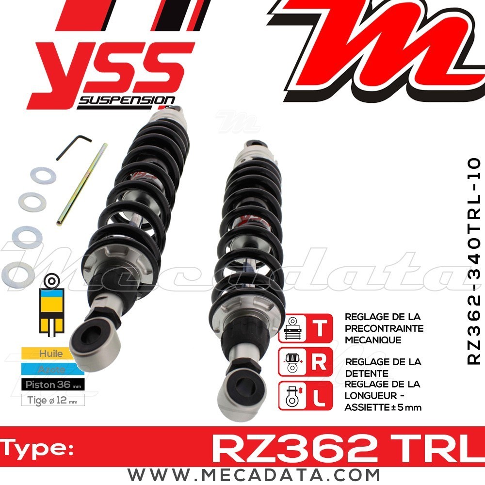 Amortisseur YSS RZ362 TRL ~ Suzuki VS 1400 GLP Intruder (VX51L) ~ Annee 2001
