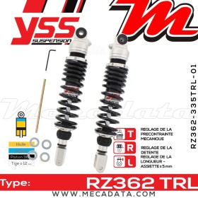 Amortisseur YSS RZ362 TRL ~ Suzuki GSX 1100 ES (GU71B) ~ Annee 1983