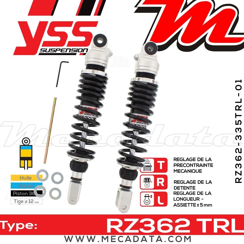 Amortisseur YSS RZ362 TRL ~ Suzuki GS 1000 E (GS1000) ~ Annee 1978