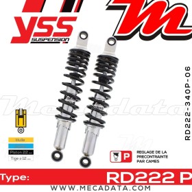 Amortisseur YSS RD222 P ~ Moto Guzzi Le Mans 850 III (VF) ~ Annee 1981 - 1983