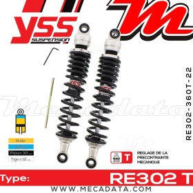 Amortisseur YSS RE302 T ~ Triumph Scrambler 865 (986MG) ~ Annee 2006 - 2007