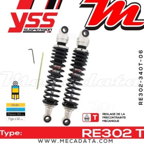 Amortisseur YSS RE302 T ~ Moto Guzzi California 1100 i.e Jackal (KD) ~ Annee 1999 - 2000