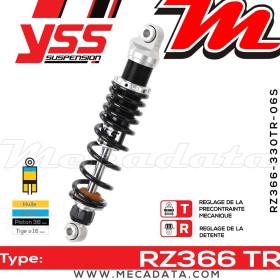 Amortisseur YSS RZ366 TR ~ Harley Davidson VRSCAW 1250 V-Rod ABS (HFH) ~ Annee 2010