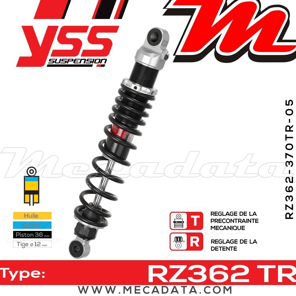 Amortisseur YSS RZ362 TR ~ Kawasaki Z 1300 A (KZT30A) ~ Annee 1982