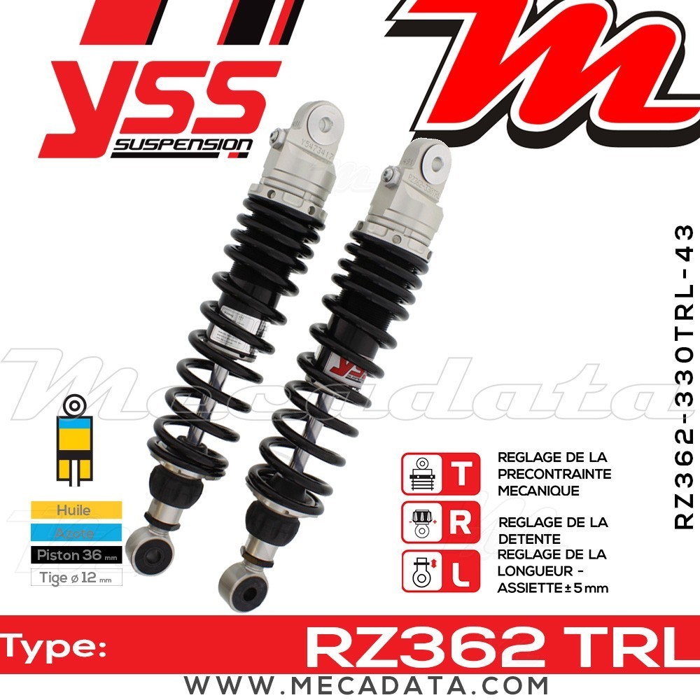 Amortisseur YSS RZ362 TRL ~ Suzuki GSX 1200 Inazuma (A31111) ~ Annee 2000