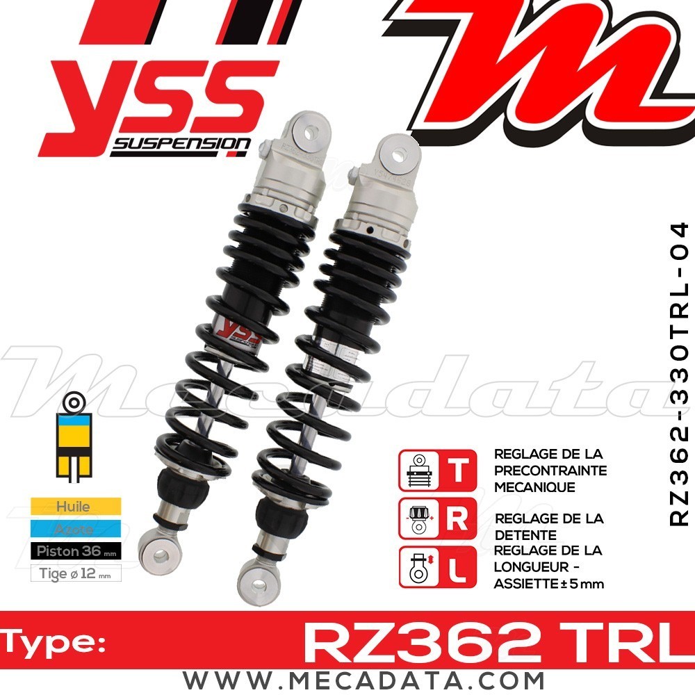 Amortisseur YSS RZ362 TRL ~ BMW R 100 RS (247) ~ Annee 1978