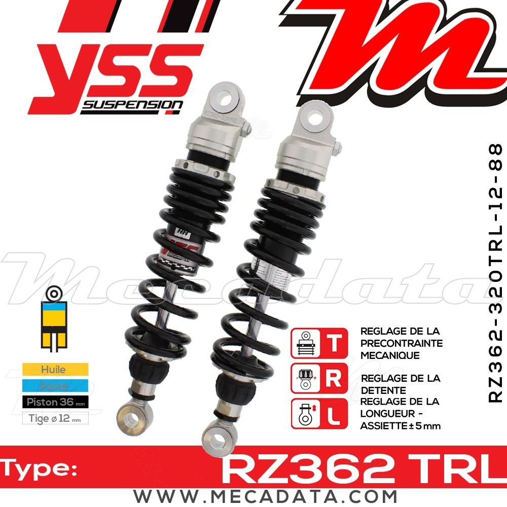 Amortisseur YSS RZ362 TRL ~ Triumph Speedmaster 800 (908ML) ~ Annee 2004