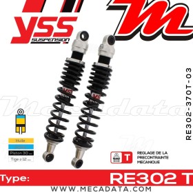 Amortisseur YSS RE302 T ~ Honda PC 800 Pacific Coast (RC34) ~ Annee 1990