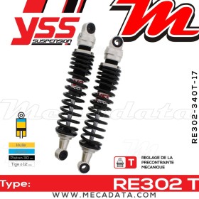 Amortisseur YSS RE302 T ~ Kawasaki Z 650 F (KZ650F) ~ Annee 1983