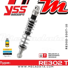 Amortisseur YSS RE302 T ~ Suzuki GS 500 E (GS500E) ~ Annee 1979