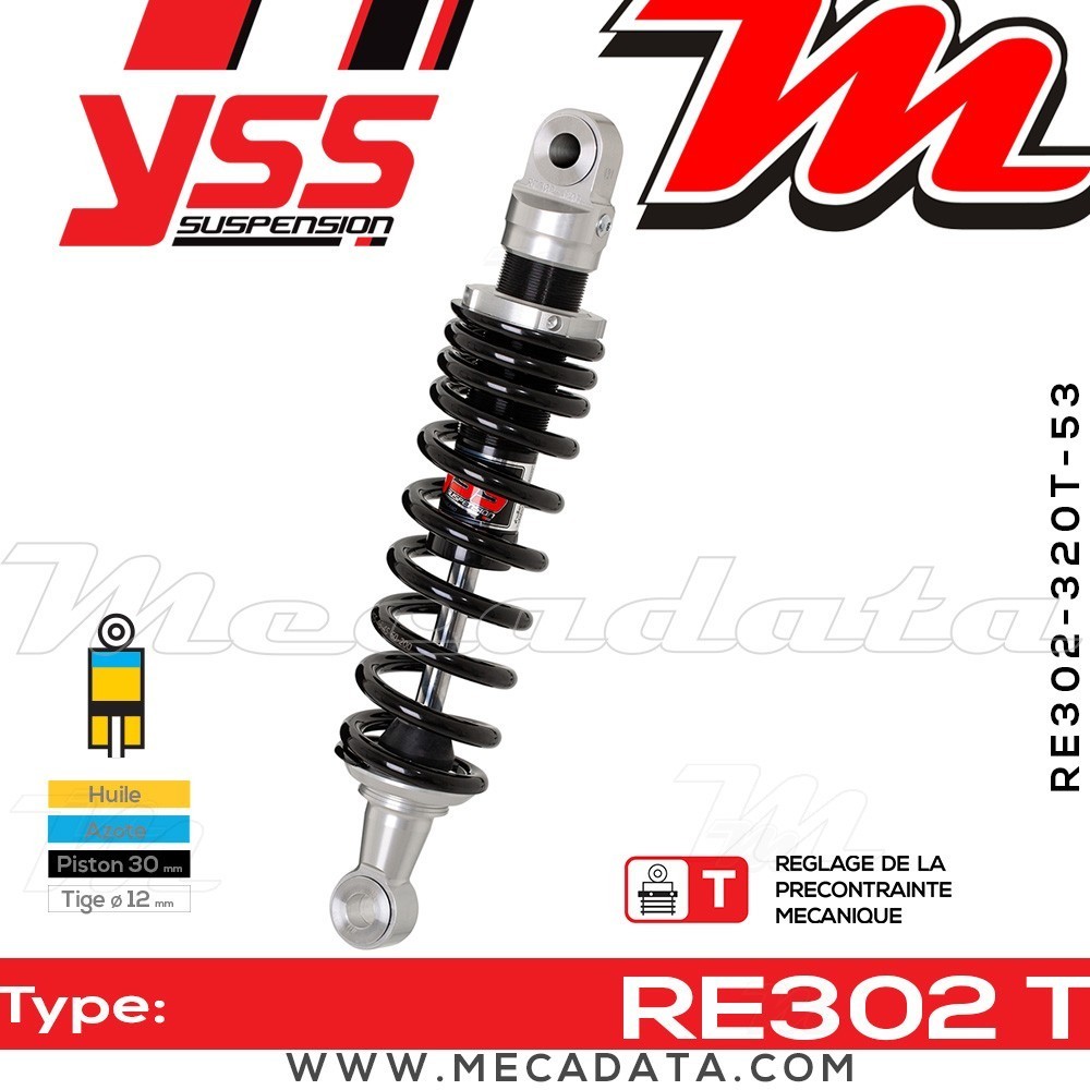 Amortisseur YSS RE302 T ~ Honda GL 1500 C Valkyrie F6C (SC34B) ~ Annee 2001