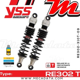 Amortisseur YSS RE302 T ~ Ducati Pantah 650 SL (650SL-PANT) ~ Annee 1984 - 1985