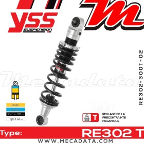 Amortisseur YSS RE302 T ~ Kawasaki EL 250 E Eliminator (EL250E) ~ Annee 1992