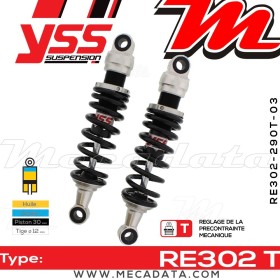Amortisseur YSS RE302 T ~ Honda VT 1100 C2 Shadow ACE (SC32B) ~ Annee 1996