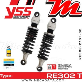 Amortisseur YSS RE302 T ~ Suzuki LS 650 P Savage (NP41B) ~ Annee 1988
