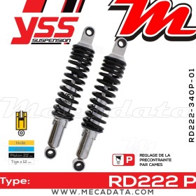 Amortisseur YSS RD222 P ~ Honda CBX 650 E (RC13) ~ Annee 1983 - 1984