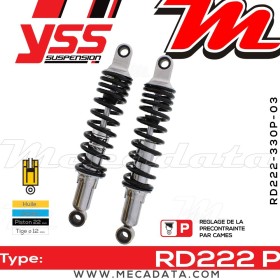 Amortisseur YSS RD222 P ~ Triumph T160 750 Trident () ~ Annee 1975 -