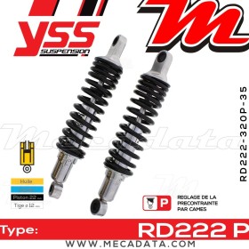 Amortisseur YSS RD222 P ~ Yamaha XS 1100 (2H9) ~ Annee 1981 - 1983