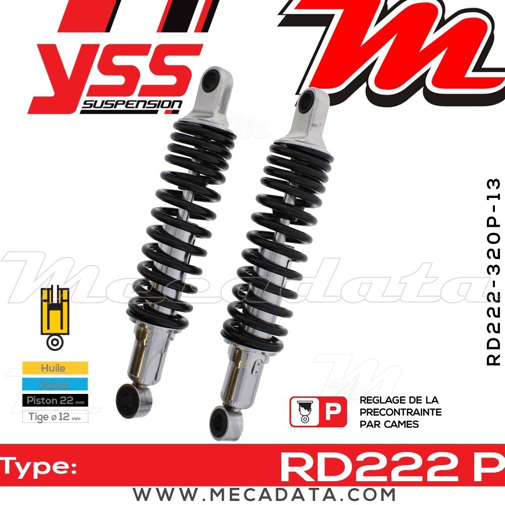 Amortisseur YSS RD222 P ~ Honda VF 750 C (RC43C) ~ Annee 1999 - 2000