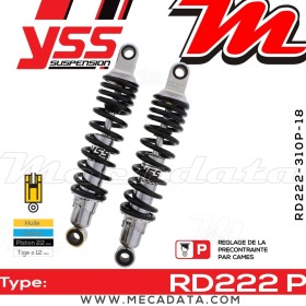 Amortisseur YSS RD222 P ~ Yamaha XJ 900 F (4BB) ~ Annee 1992 - 1994