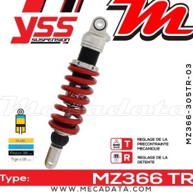 Amortisseur YSS MZ366 TR ~ Honda VFR 400 RIII (NC30) ~ Annee 1991