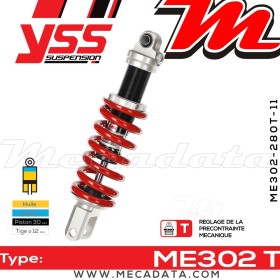 Amortisseur YSS ME302 T ~ Yamaha YBR 250 (RG021) ~ Annee 2009 - 2010