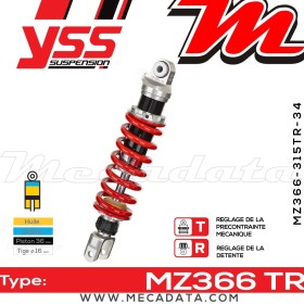 Amortisseur YSS MZ366 TR ~ Suzuki GSX-R 1100 (GV73C) ~ Annee 1990