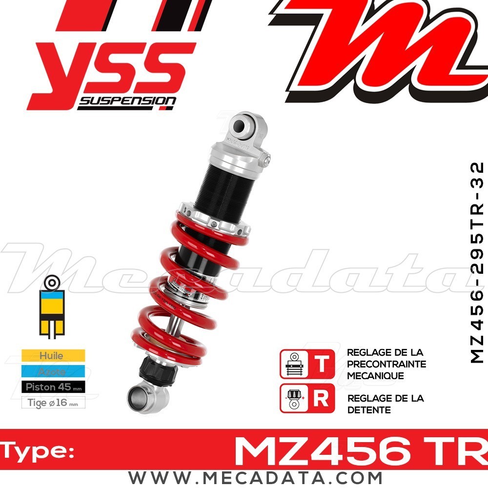 Amortisseur YSS MZ456 TR ~ Yamaha XJ 600 H (51J) ~ Annee 1990