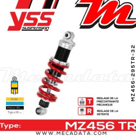 Amortisseur YSS MZ456 TR ~ Yamaha XJ 600 H (51J) ~ Annee 1989