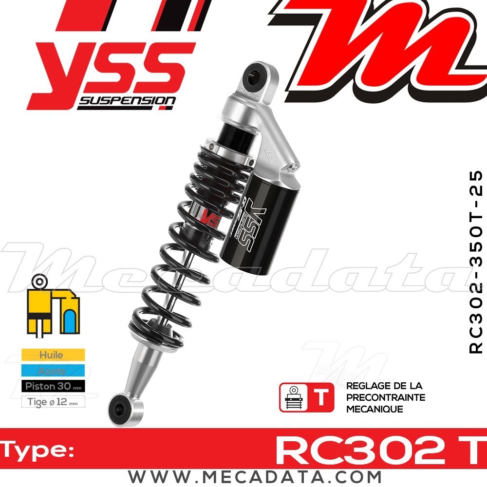 Amortisseur YSS RC302 T ~ Honda CB 1000 F Super Four (SC30) ~ Annee 1994