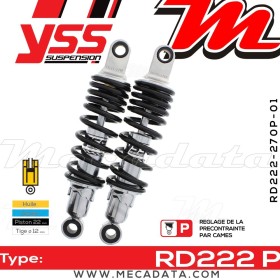 Amortisseur YSS RD222 P ~ Honda CA 125 Rebel (JC26A) ~ Annee 1998