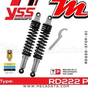 Amortisseur YSS RD222 P ~ Suzuki GS 650 G Katana (GS650G) ~ Annee 1981 - 1982