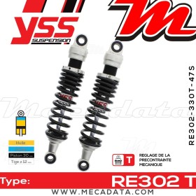 Amortisseur YSS RE302 T ~ Harley Davidson XL 1200 C Sportster Custom (CGP) ~ Annee 2006