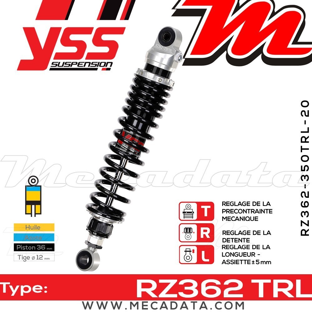 Amortisseur YSS RZ362 TRL ~ Honda CB 500 (PC32C) ~ Annee 1996