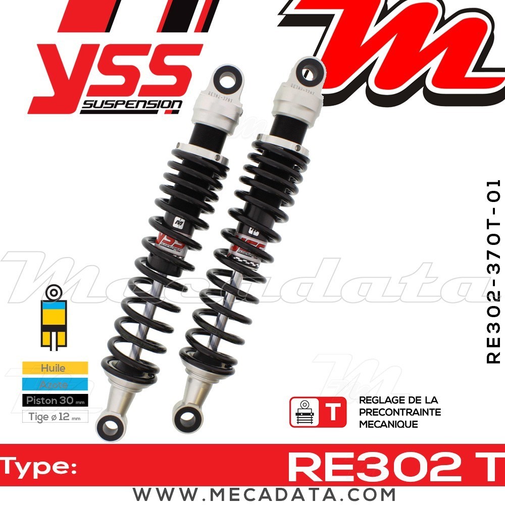 Amortisseur YSS RE302 T ~ Suzuki GS 650 G Katana (GS650G) ~ Annee 1981 - 1982