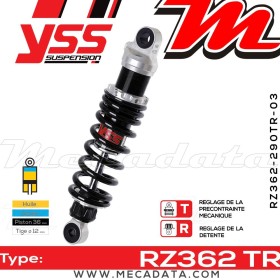 Amortisseur YSS RZ362 TR ~ Honda VT 1100 C2 Shadow ACE (SC32B) ~ Annee 1996
