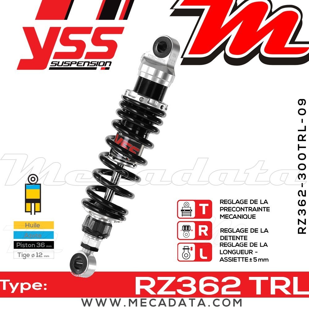 Amortisseur YSS RZ362 TRL ~ Suzuki VS 750 GLP Intruder (VR51BD) ~ Annee 1990