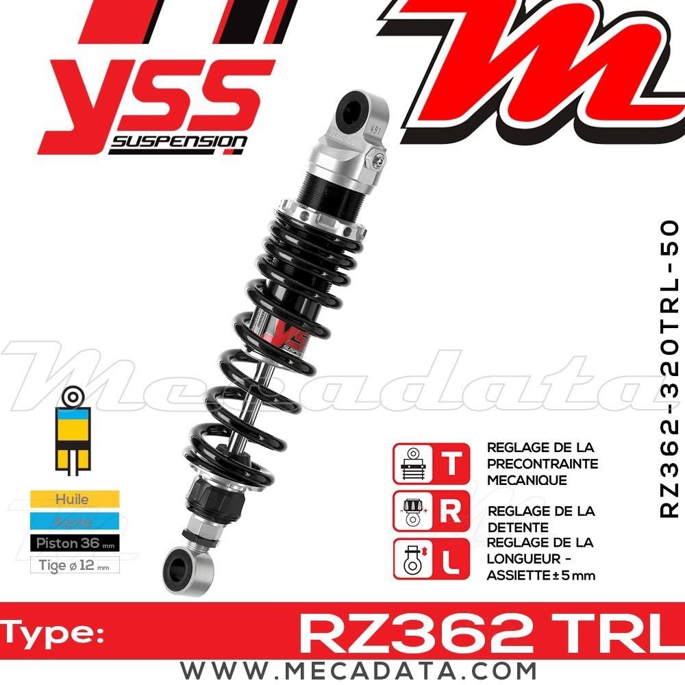 Amortisseur YSS RZ362 TRL ~ Triumph Rocket 2300 III Classic (C23XB) ~ Annee 2006 - 2007