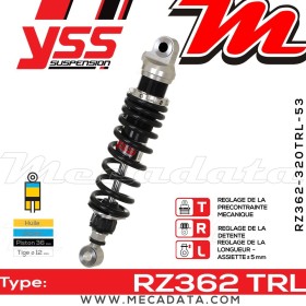 Amortisseur YSS RZ362 TRL ~ Honda GL 1500 C Valkyrie F6C (SC34B) ~ Annee 2002 - 2003
