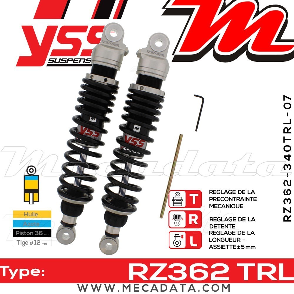 Amortisseur YSS RZ362 TRL ~ Moto Guzzi California 1100 i.e (KD) ~ Annee 1996