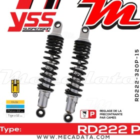 Amortisseur YSS RD222 P ~ Honda FT 500 (PC07) ~ Annee 1982 - 1983