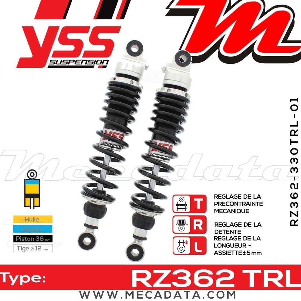 Amortisseur YSS RZ362 TRL ~ Ducati S2 900 () ~ Annee 1983 - 1984