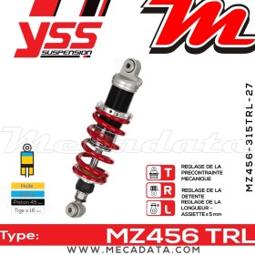 Amortisseur YSS MZ456 TRL ~ Aprilia RSV 1000 R Mille (RPA01) ~ Annee 2001 - 2002