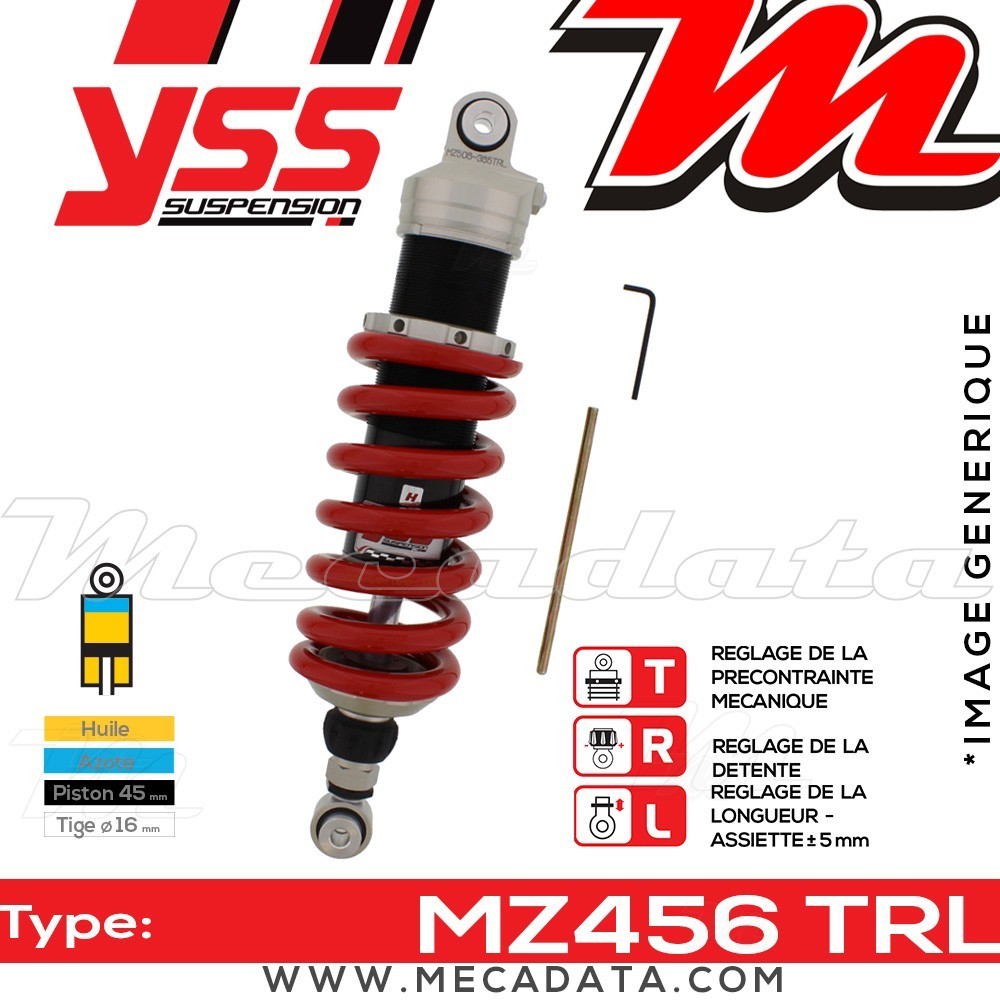 Amortisseur YSS MZ456 TRL ~ Triumph Sprint 955 RS (T695) ~ Annee 2000