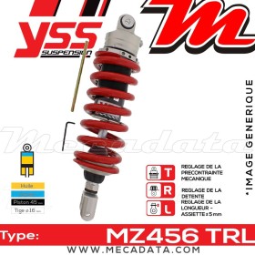 Amortisseur YSS MZ456 TRL ~ Honda NX 650 Dominator (RD08A) ~ Annee 1996