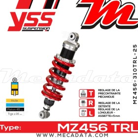 Amortisseur YSS MZ456 TRL ~ Honda XL 125 V Varadero (JC32A) ~ Annee 2009