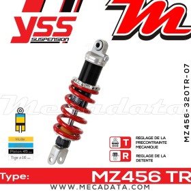 Amortisseur YSS MZ456 TR ~ Kawasaki ZR-7 750 F (ZR750FFA) ~ Annee 2001 - 2002