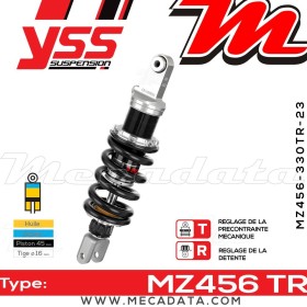 Amortisseur YSS MZ456 TR ~ BMW F 650 GS Dakar ABS (E650G) ~ Annee 2005